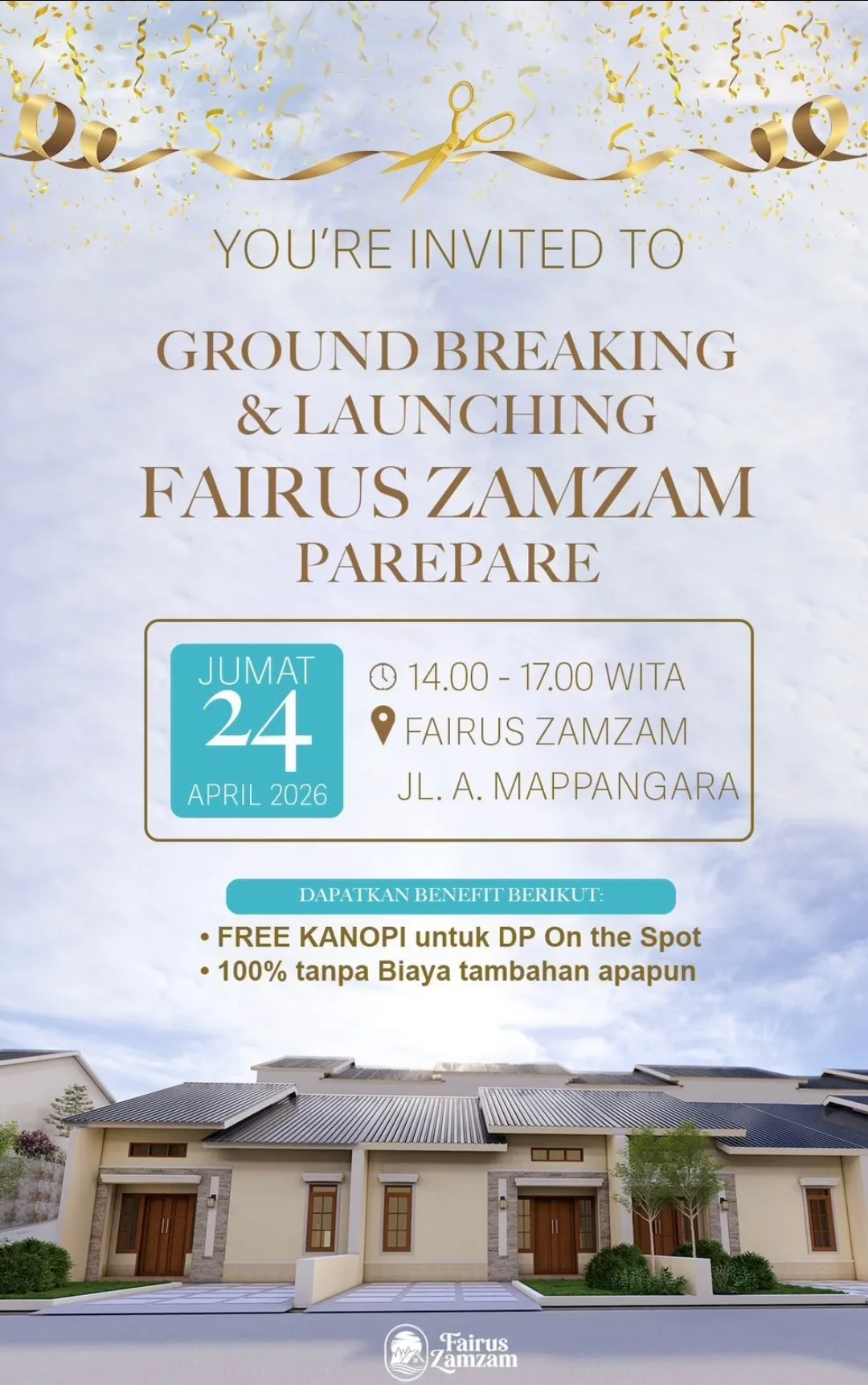 Zamzam Property Group Resmi Ground Breaking Perumahan Fairus Zamzam, Targetkan 250 Unit Rampung Agustus 2026