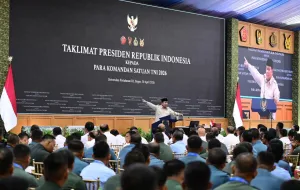 Presiden Prabowo Berikan Taklimat kepada 1.500 Komandan Satuan TNI di Unhan: “Jadilah Garda Terdepan yang Bermanfaat bagi Rakyat”