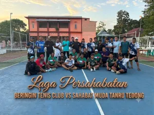 Silaturahmi Hangat di Lapangan Tenis: Beringin Club Suppa Jamu Sahabat Muda Tanru Tedong